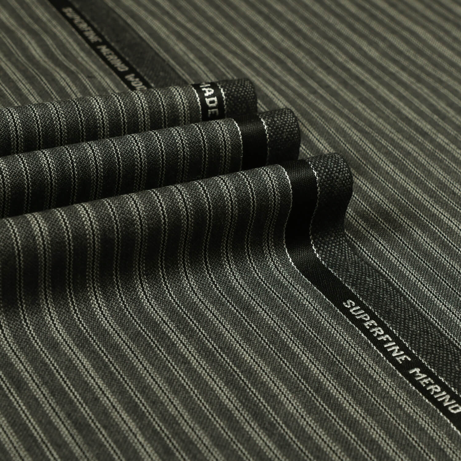 British Classic Charcoal/White Bold Stripes Custom Wool Trousers MUW4398 - Yeossal