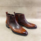 Brown Patina Chelsea Boots (Display Pair SY060) - Yeossal & Co
