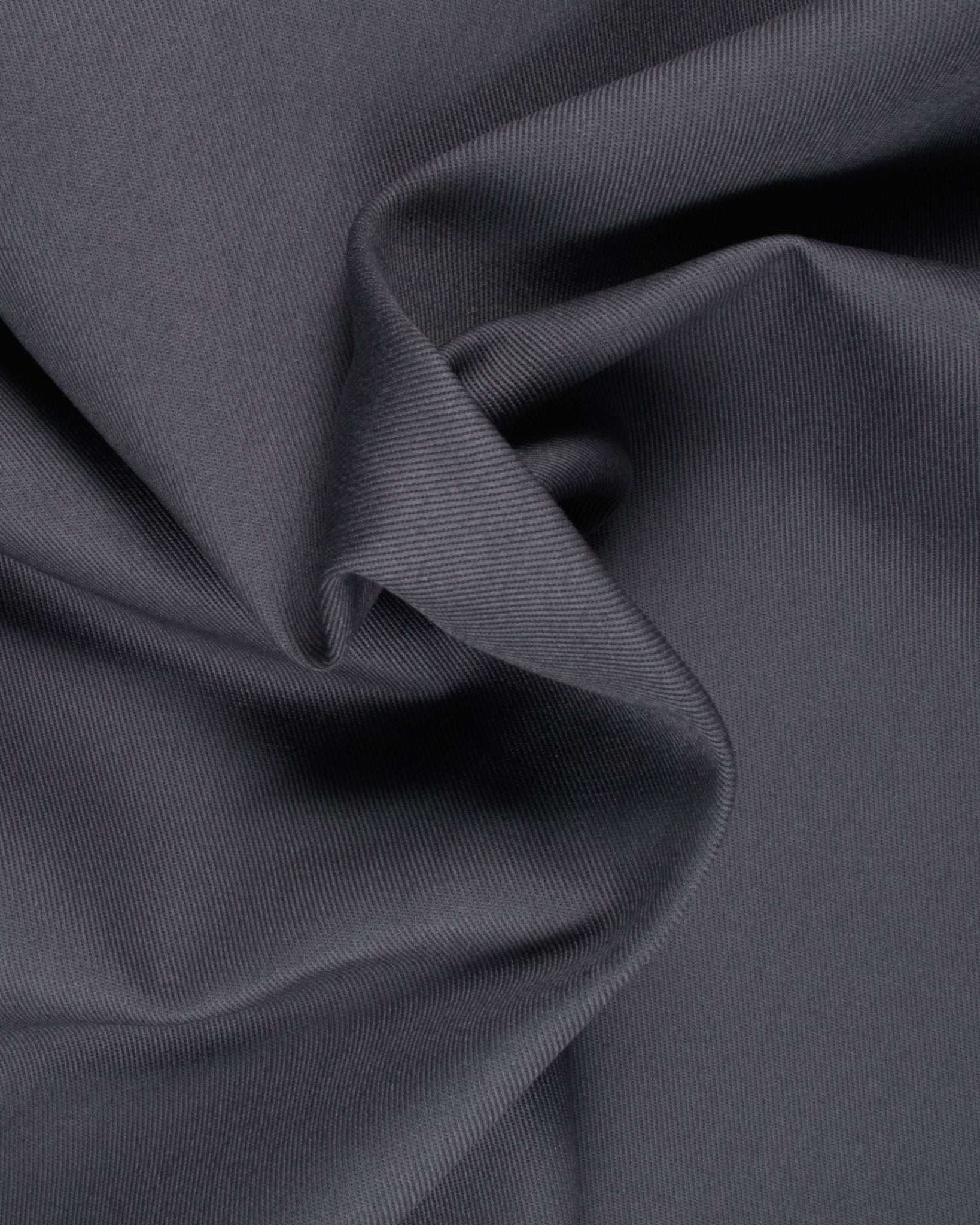 Byron Grey Twill Cotton Custom Trousers MTC0011 - Yeossal & Co