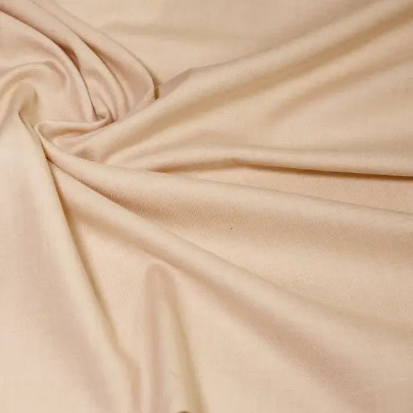 Cashmerello Beige Twill Solid Plain Custom Shirt 8860.1649.7831 - Yeossal