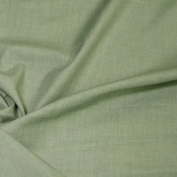 Cashmerello Light Green Twill Solid Plain Custom Shirt 8870.7901.1936 - Yeossal