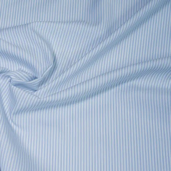 Cashmerello Light Light Blue Twill Stripes Custom Shirt 8873.7928.400 - Yeossal