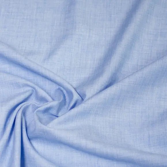 Cashmerello Light Medium Blue Twill Solid Plain 1 Custom Shirt 8870.7901.1854 - Yeossal
