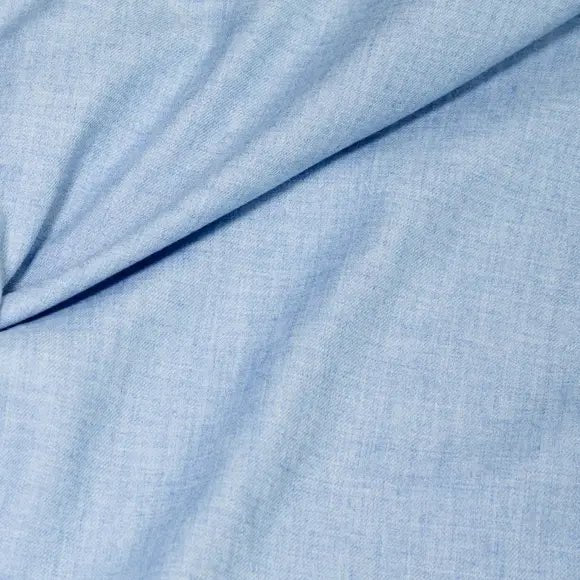 Cashmerello Medium Blue Twill Solid Plain 1 Custom Shirt 8860.1649.1190 - Yeossal