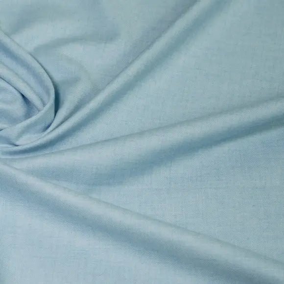 Cashmerello Medium Blue Twill Solid Plain 2 Custom Shirt 8860.1649.2128 - Yeossal
