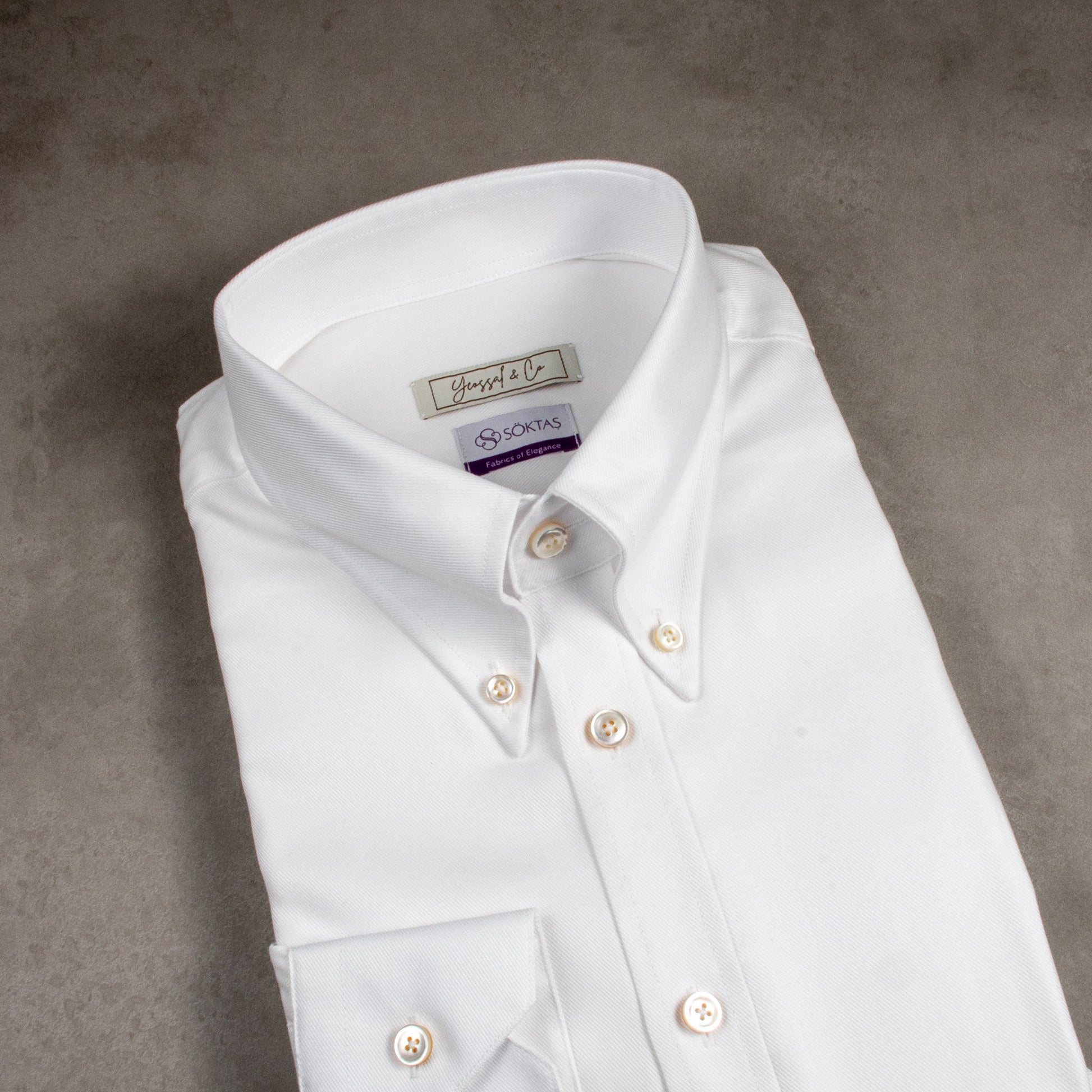 Chelsea White Twill Custom Shirt - Yeossal & Co