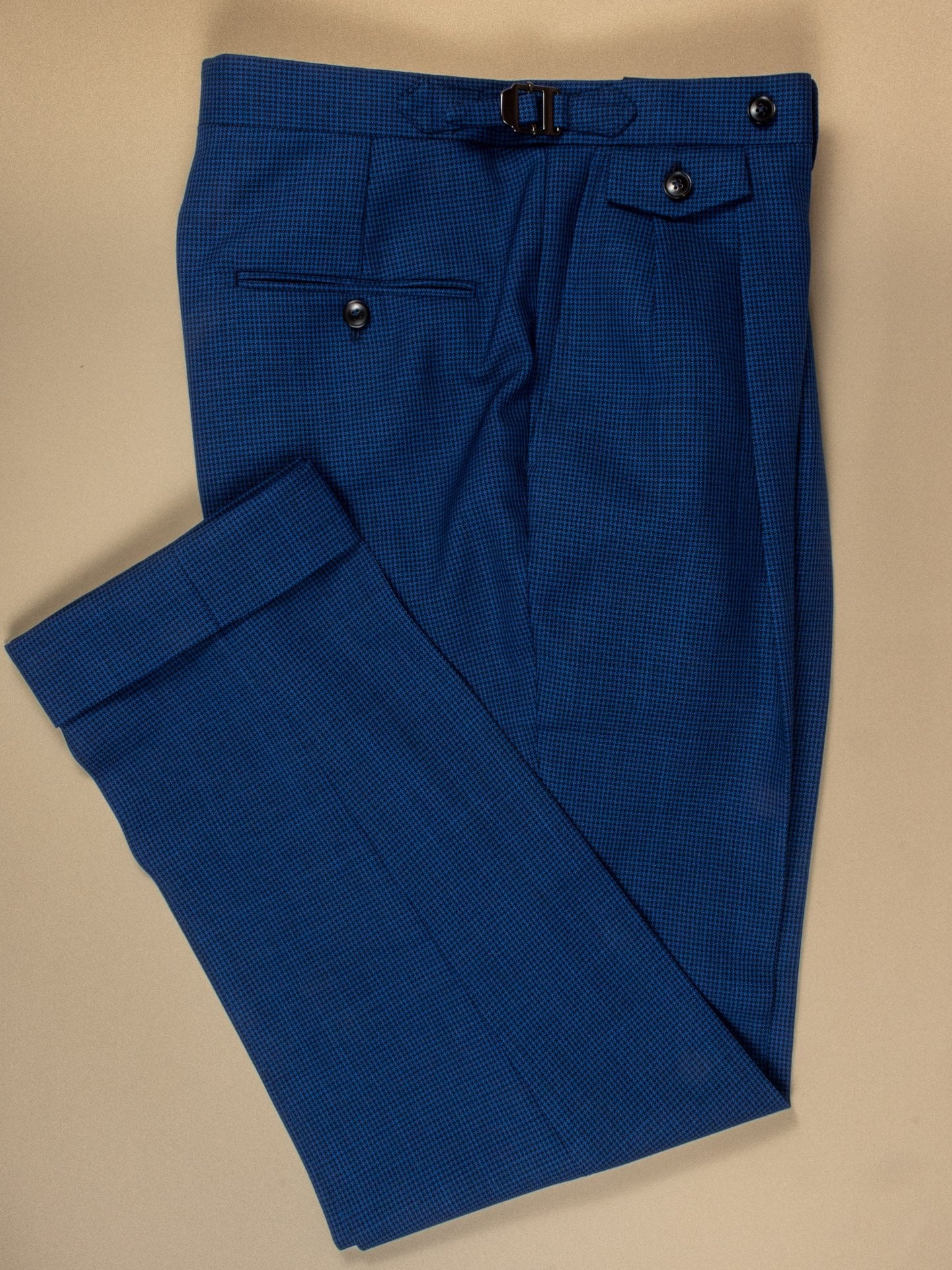 Discoverer Houndstooth High - Twist Wool Trousers - Yeossal & Co