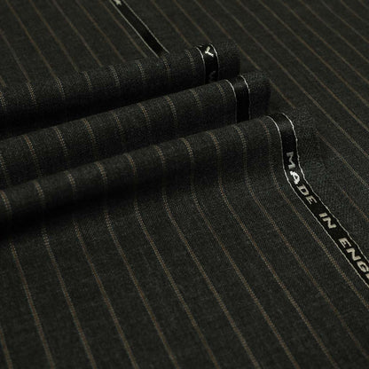 Discoverer Stripes High - Twist Wool Trousers - Yeossal & Co