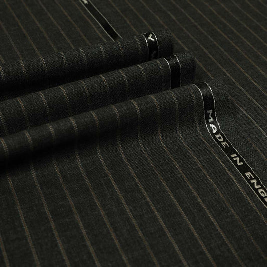 Discoverer Stripes High - Twist Wool Trousers - Yeossal & Co