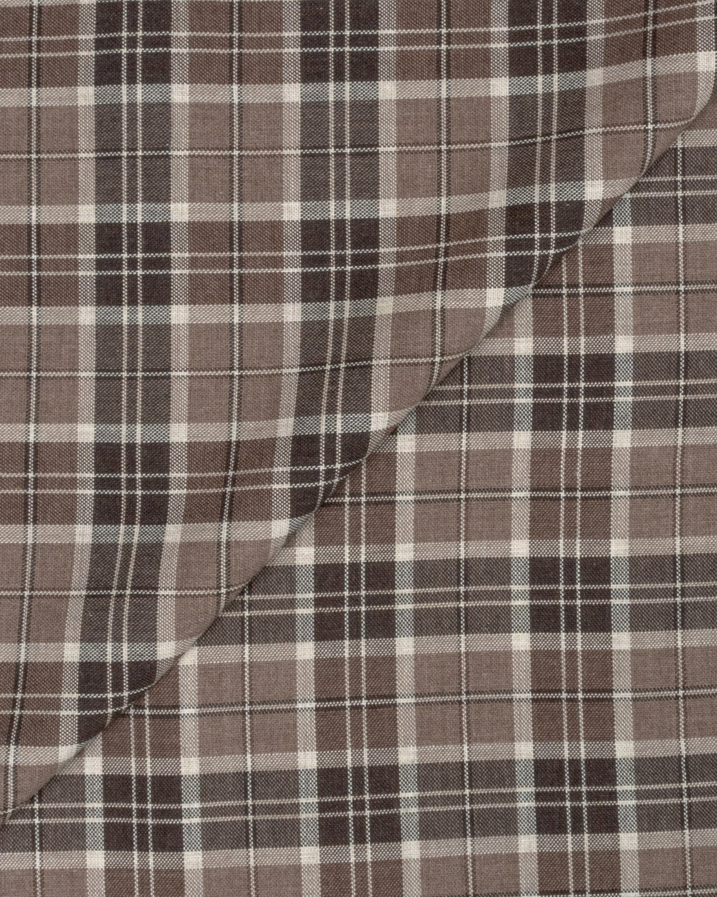 Exeter Panama Melange Stone/Brown Cotton Shirt MSC3289 - Yeossal & Co