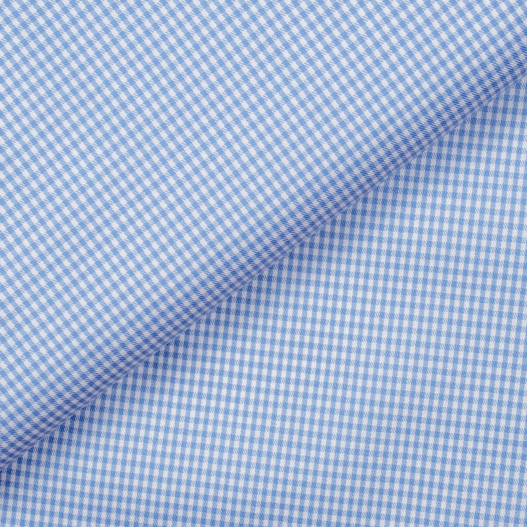 Expo Twill Blue Gingham Custom Cotton Shirt MFC0202 - Yeossal & Co
