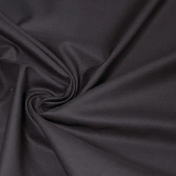 Flanello Black Twill Solid Plain Custom Shirt 8680.8359.661 - Yeossal