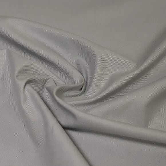 Flanello Grey Twill Solid Plain 1 Custom Shirt 8680.8359.600 - Yeossal