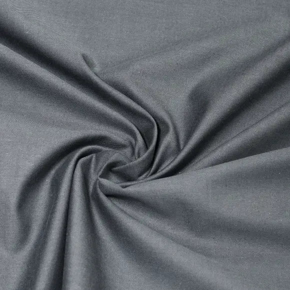 Flanello Grey Twill Solid Plain 2 Custom Shirt 8680.8359.660 - Yeossal