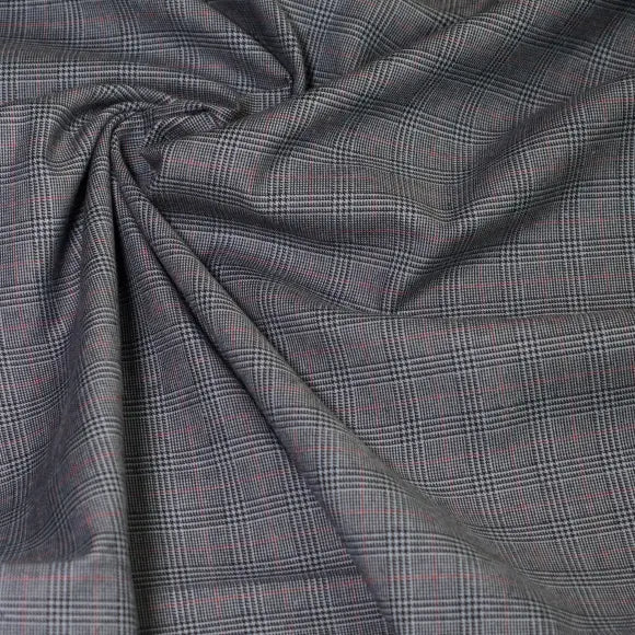 Flanello Junior Black Twill Check Custom Shirt 8608.8873.662 - Yeossal