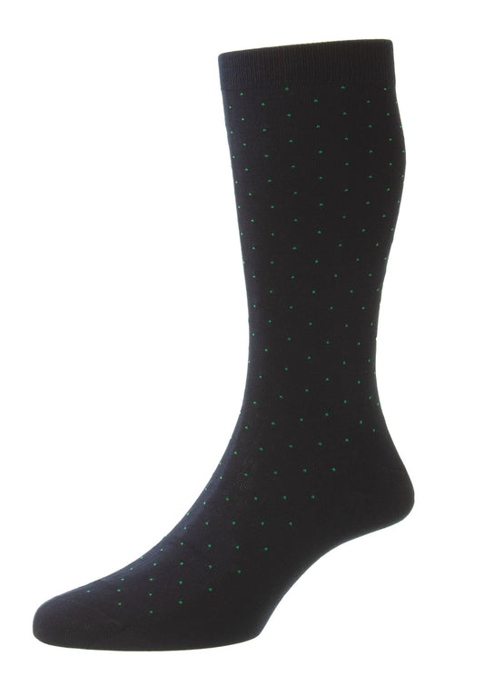 Gadsbury Motif Pin Dot Cotton Men's Socks - Yeossal & Co