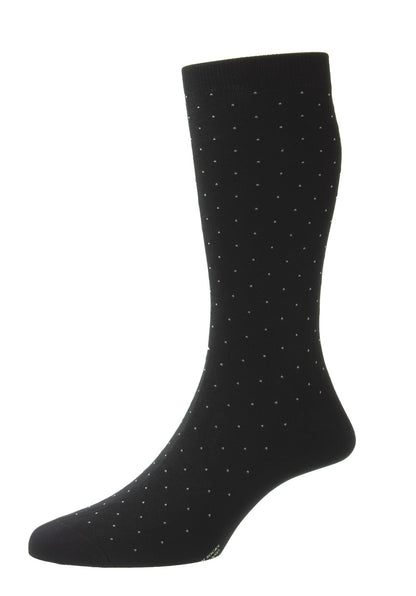 Gadsbury Motif Pin Dot Cotton Men's Socks - Yeossal & Co