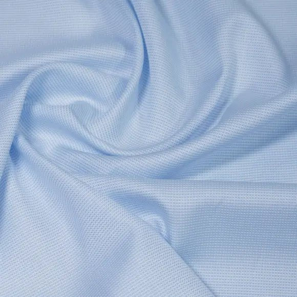 Genio Light Blue Oxford Solid Plain Structured Custom Shirt 5640.6001.400 - Yeossal