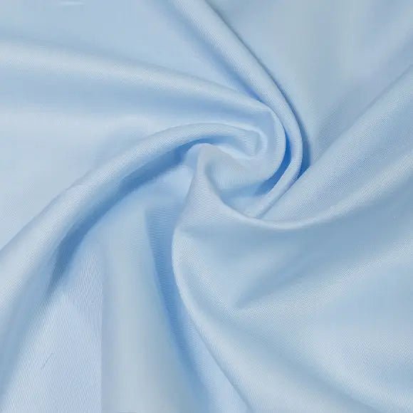 Genio Light Blue Twill Solid Plain Custom Shirt 5634.6200.400 - Yeossal