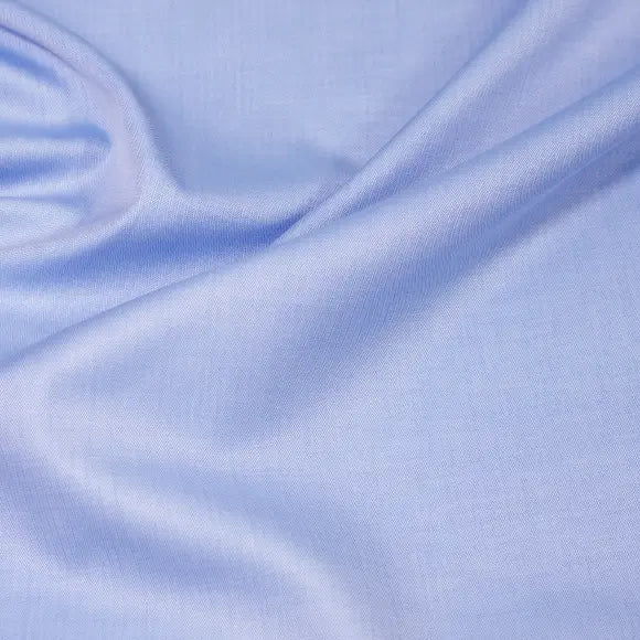Genio Medium Blue Herringbone Custom Shirt 5634.6430.404 - Yeossal