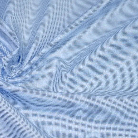 Genio Medium Blue Oxford Solid Plain Structured Custom Shirt 5640.6001.401 - Yeossal