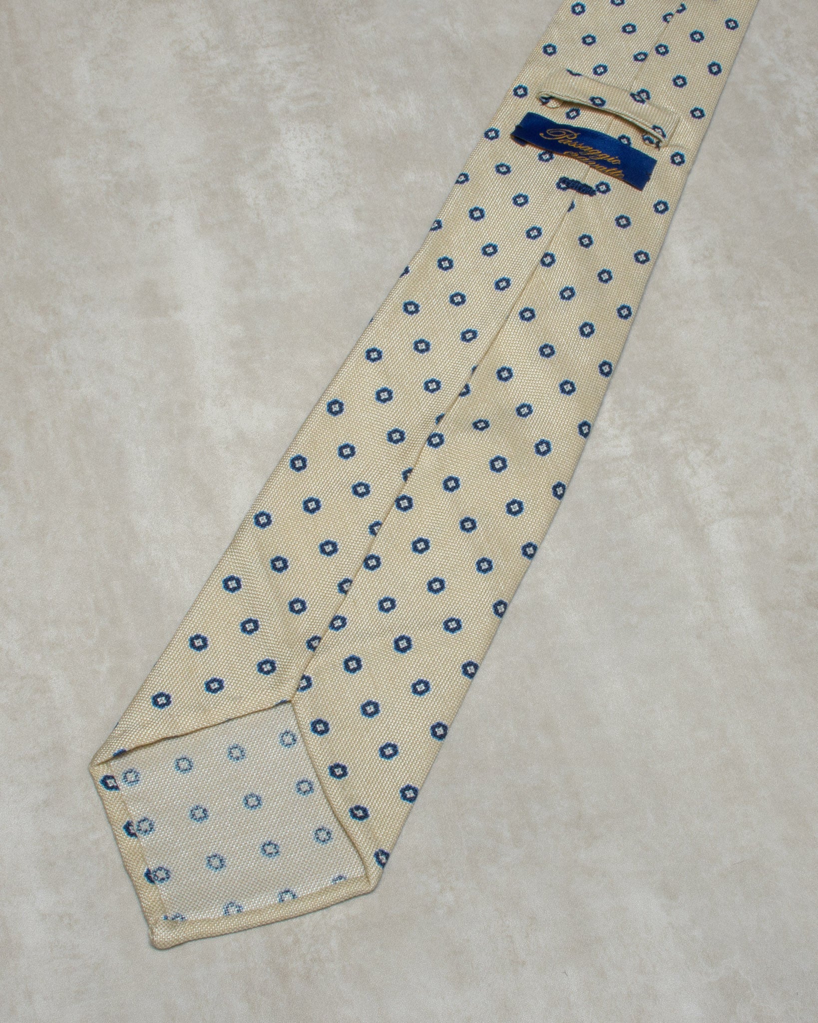 Handmade Vintage 7 - Fold Linen Tie 1413 - Yeossal & Co