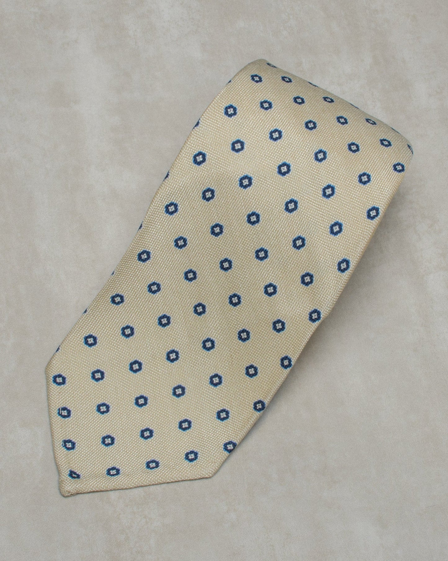 Handmade Vintage 7 - Fold Linen Tie 1413 - Yeossal & Co