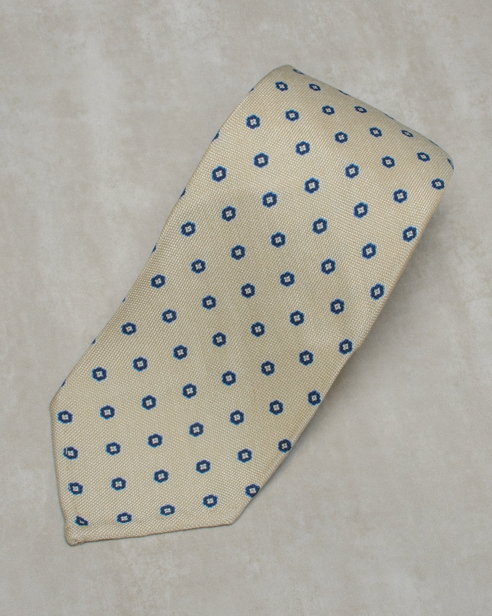 Handmade Vintage 7 - Fold Linen Tie 1413 - Yeossal & Co