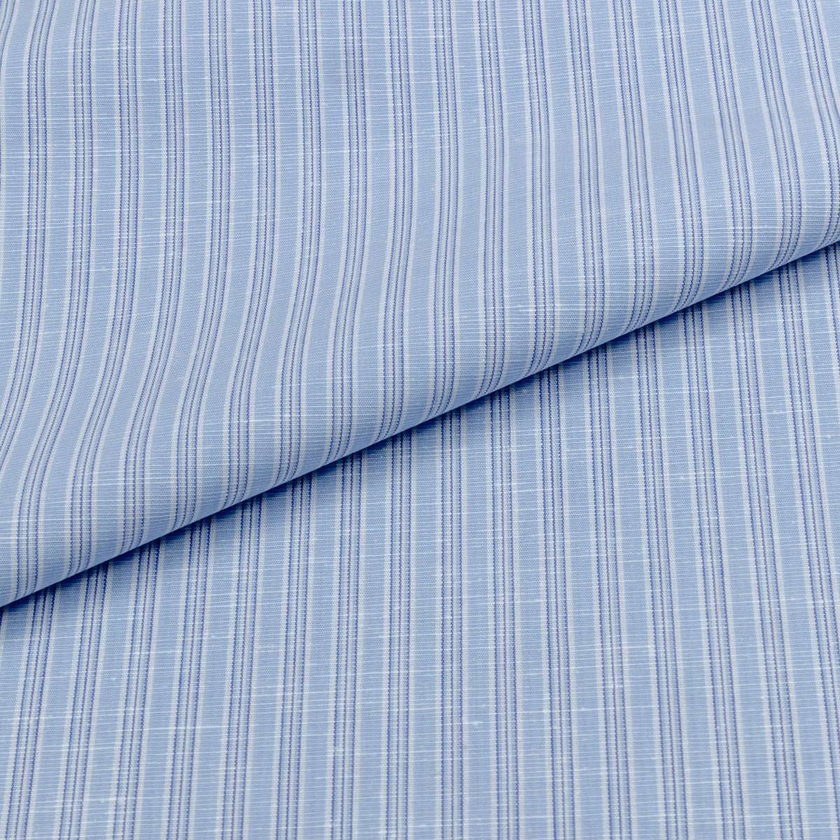Havana Blue Stripes Cotton - Linen Shirt - Yeossal & Co
