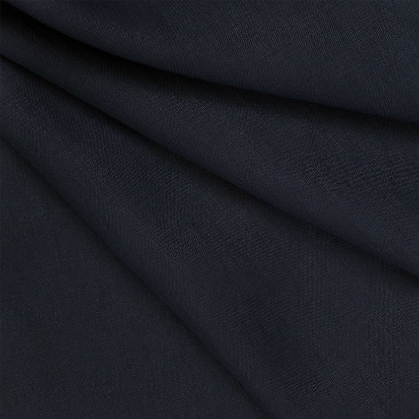 Heures bleues Marine Linen Trousers, MTO - Yeossal & Co