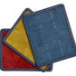 Horn Collar Stiffeners with Navy Leather Pouch Blue suede Interior
