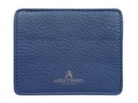 Horn Collar Stiffeners with Navy Leather Pouch Blue suede Interior