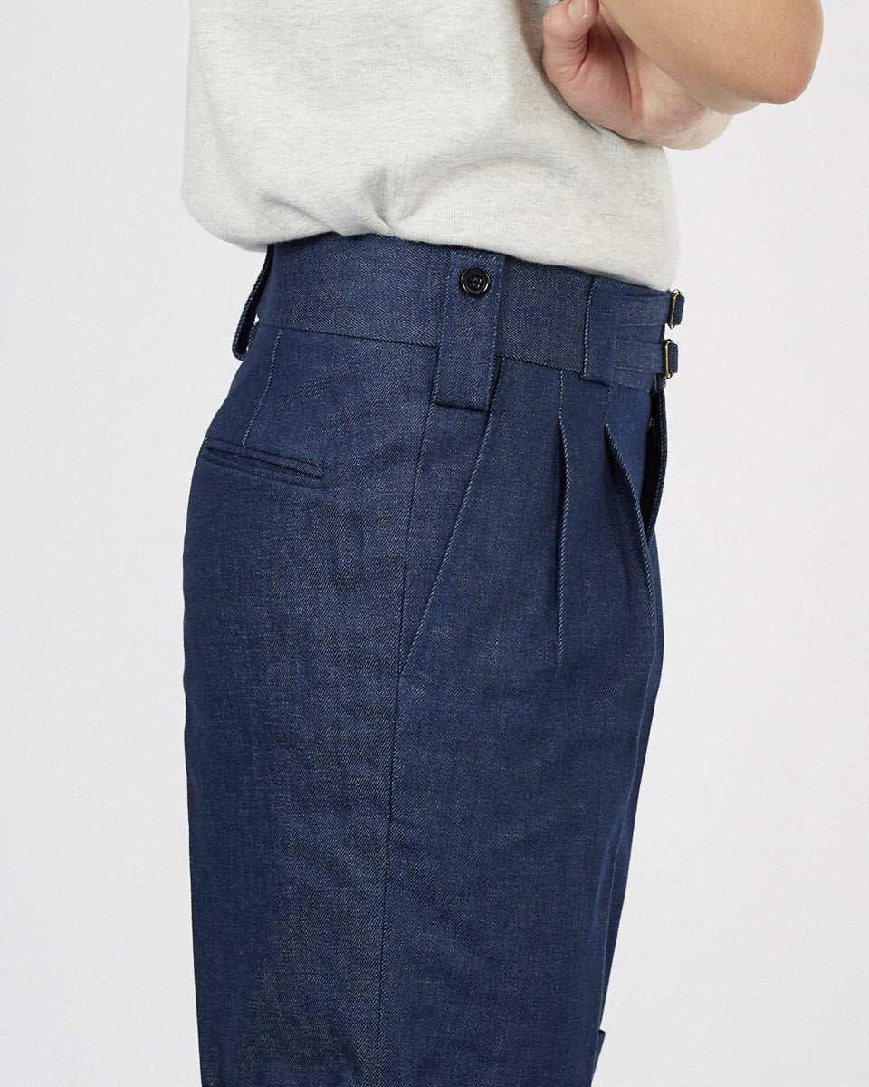 Indigo Denim Custom Trousers MTC3075 - Yeossal & Co