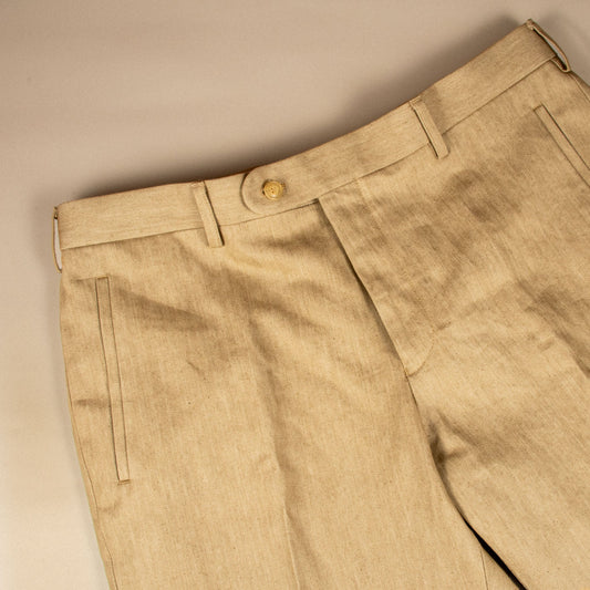Japanese woven Paper Cotton Wheat Custom Trousers - Yeossal & Co