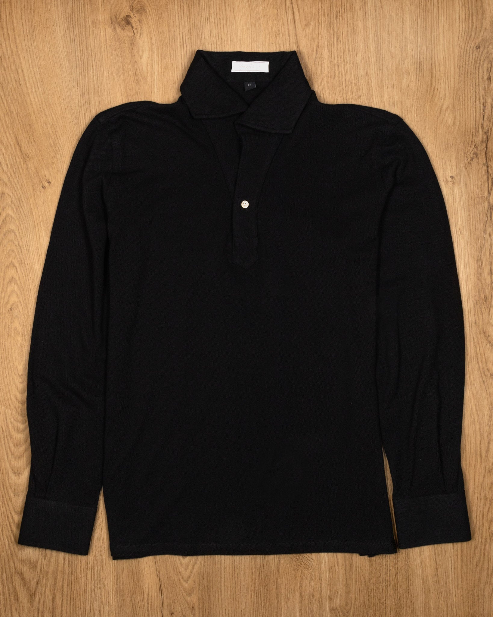 Kai Stretch - Cotton Pique Long Sleeve Polo Shirt - Yeossal & Co