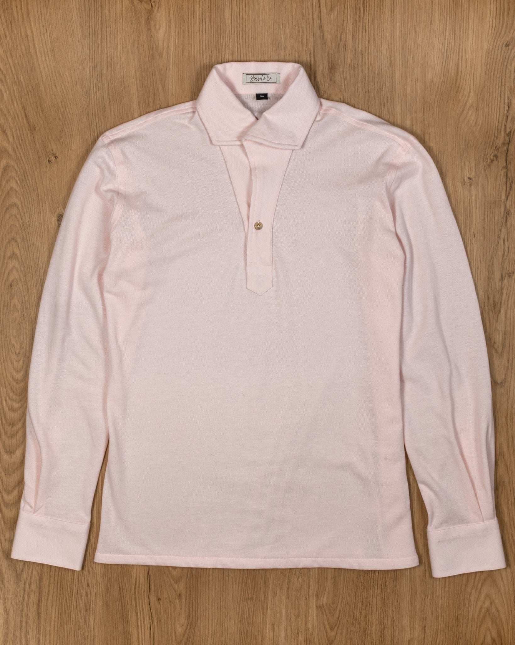 Kai Stretch - Cotton Pique Long Sleeve Polo Shirt - Yeossal & Co