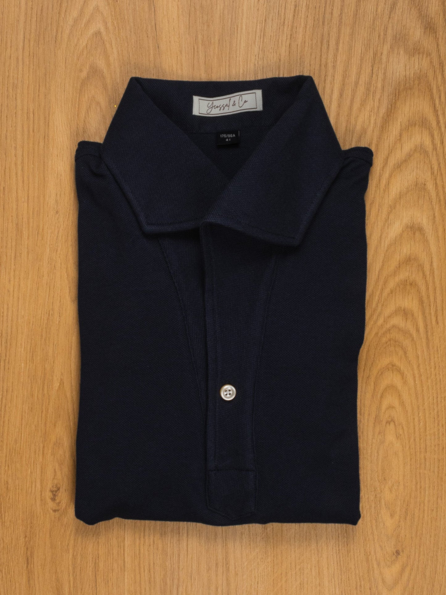 Kai Stretch - Cotton Pique Long Sleeve Polo Shirt - Yeossal & Co