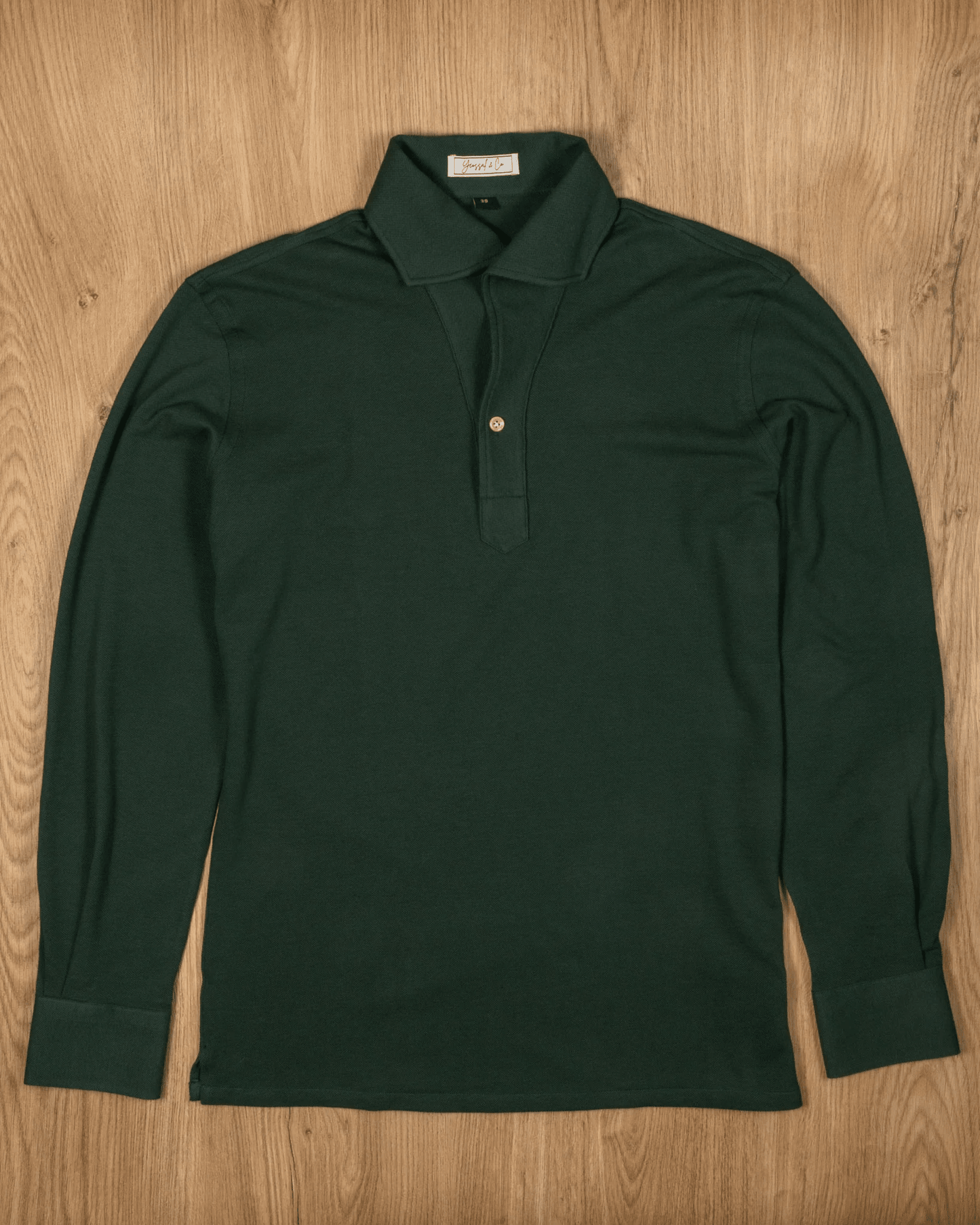 Kai Stretch - Cotton Pique Long Sleeve Polo Shirt - Yeossal & Co