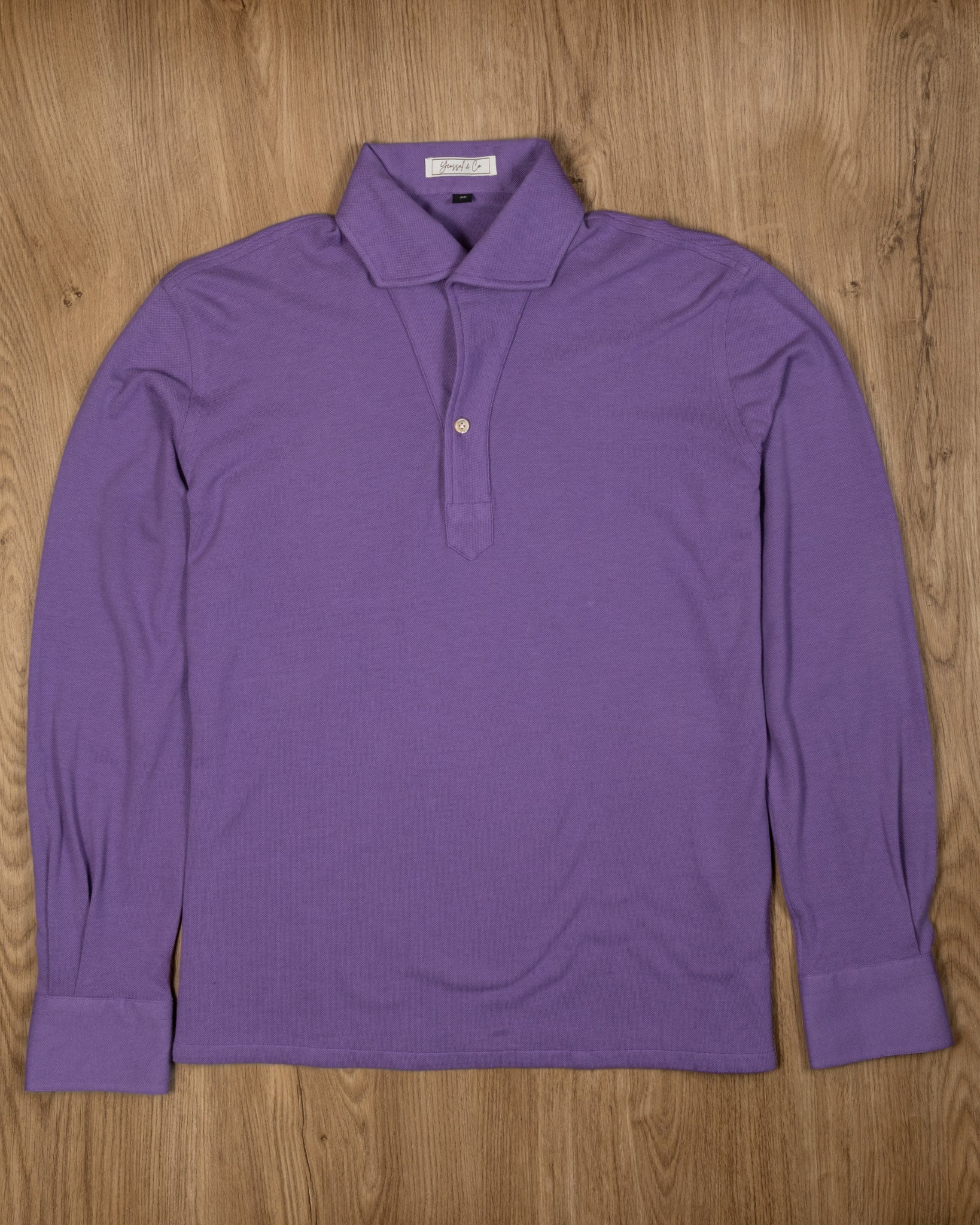 Kai Stretch - Cotton Pique Long Sleeve Polo Shirt - Yeossal & Co