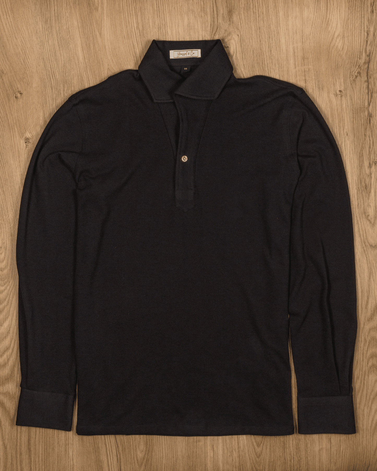 Kai Stretch - Cotton Pique Long Sleeve Polo Shirt - Yeossal & Co
