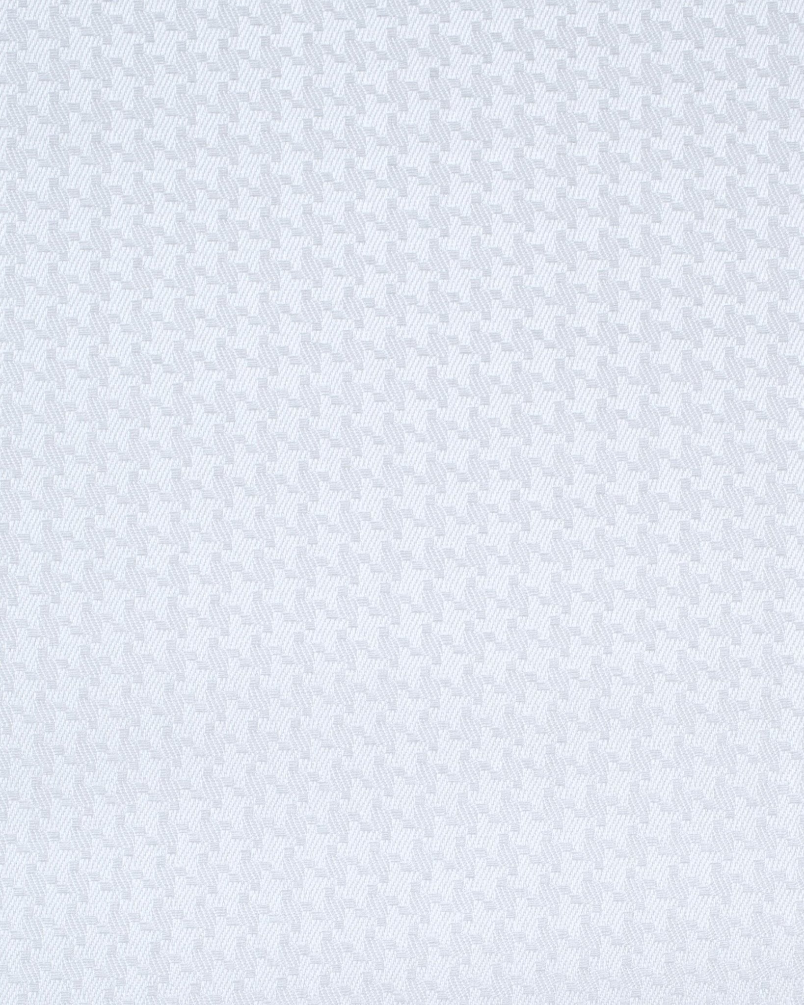 Karnak White Jacquard Cotton Custom Shirt MSC3096 - Yeossal & Co