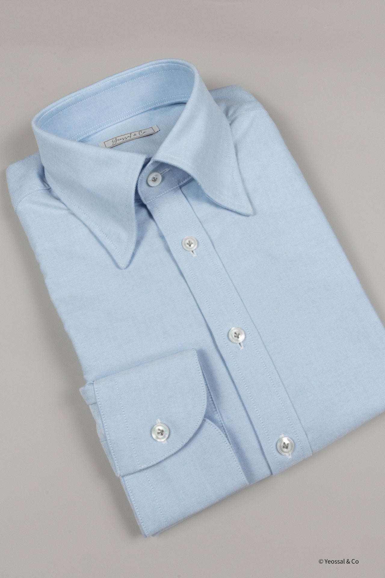 Light Blue Oxford Cotton Shirt MGC1003 - Yeossal & Co