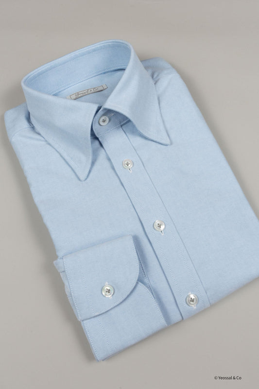 Light Blue Oxford Cotton Shirt MGC1003 - Yeossal & Co