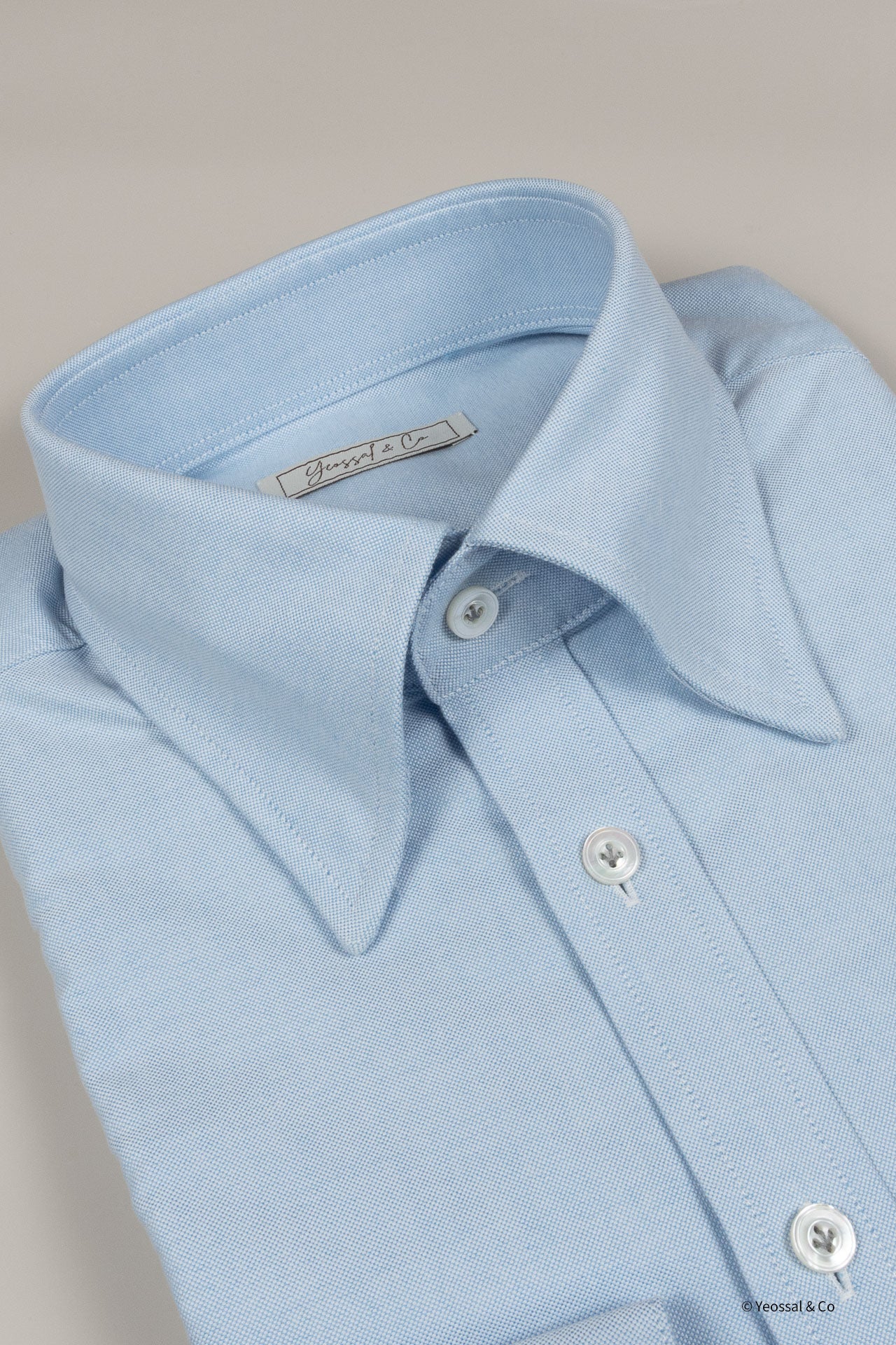 Light Blue Oxford Cotton Shirt MGC1003 - Yeossal & Co