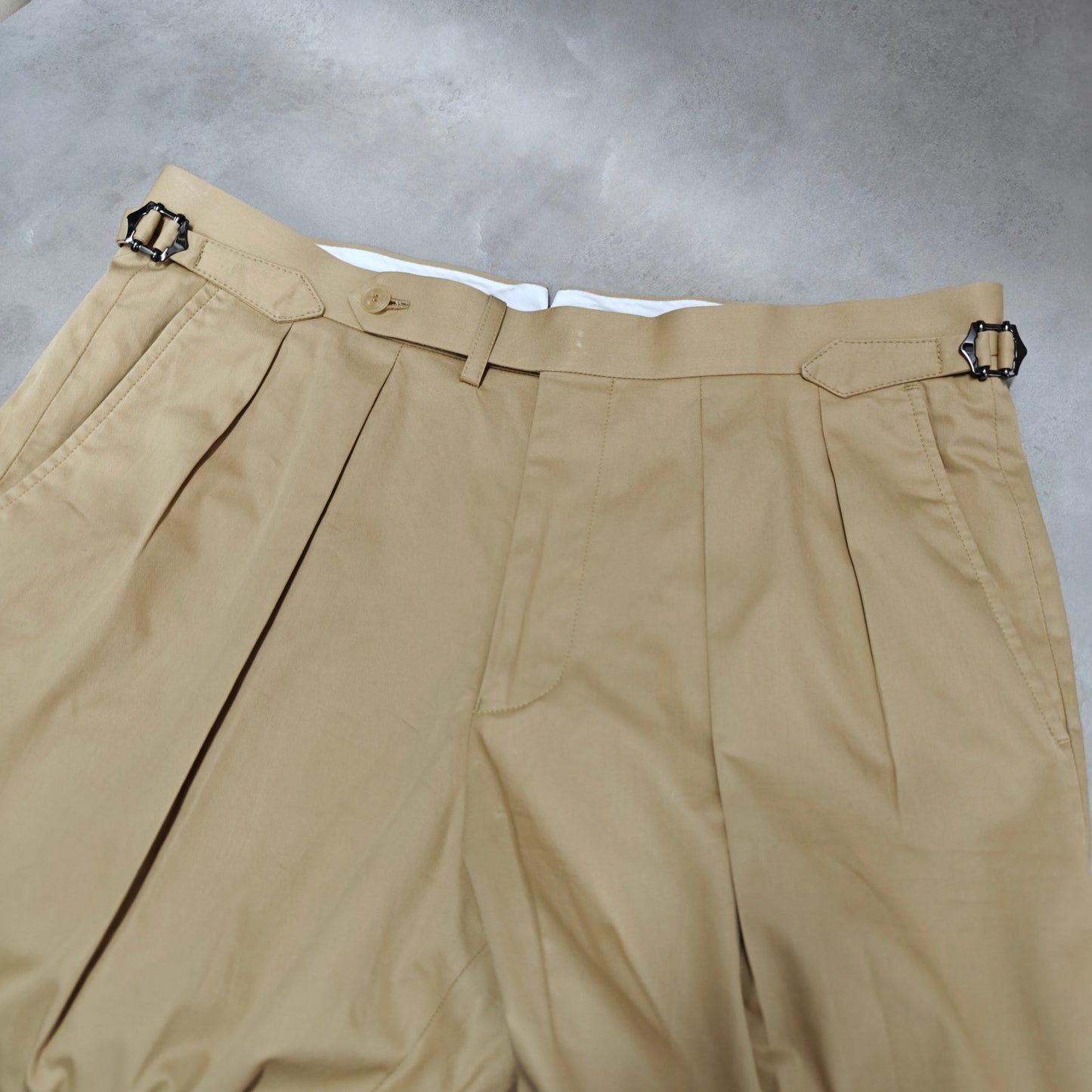 Light Tan Cotton Trousers - ST144 - Yeossal & Co