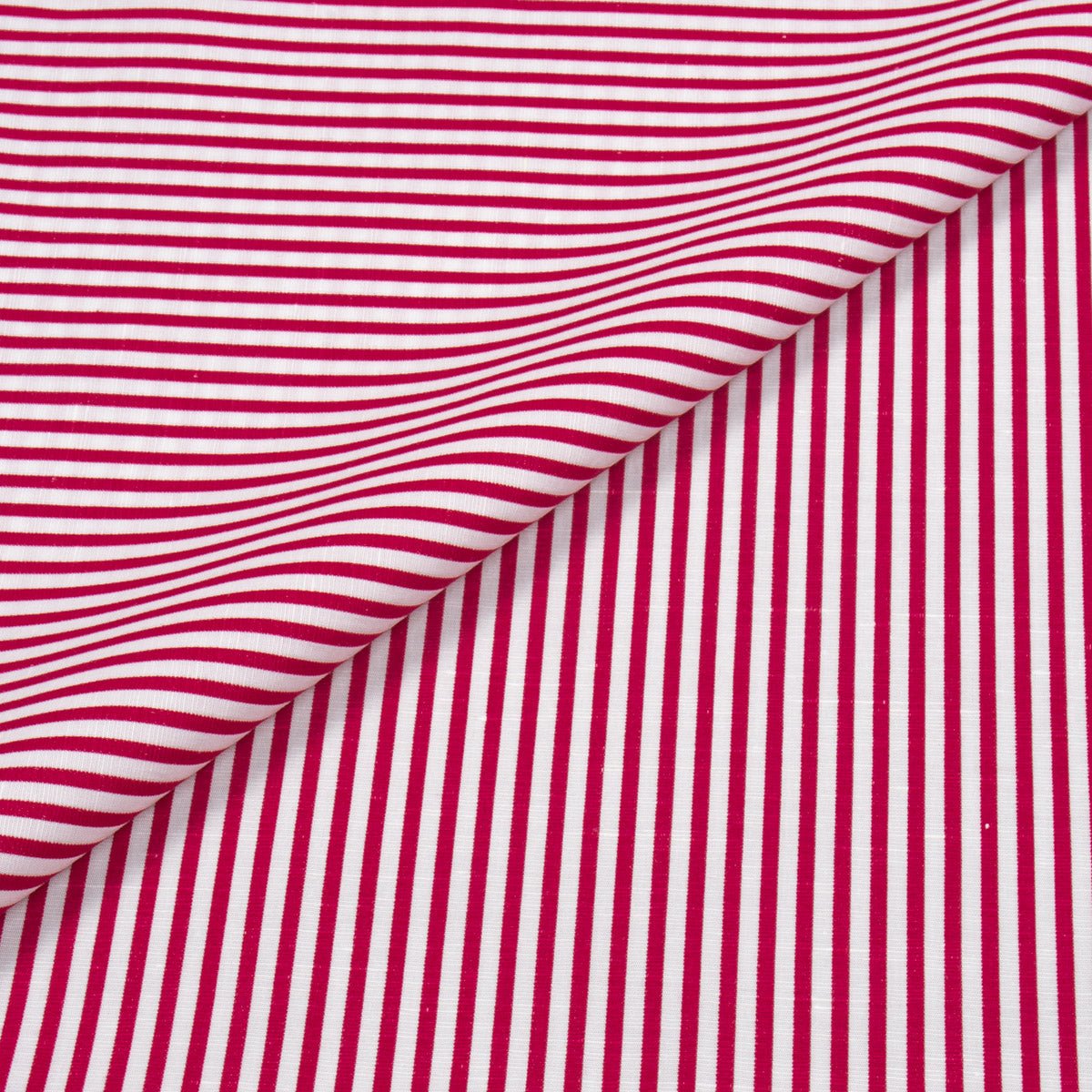 Linda Dobby Red Stripe Cotton - Linen Shirt - Yeossal & Co