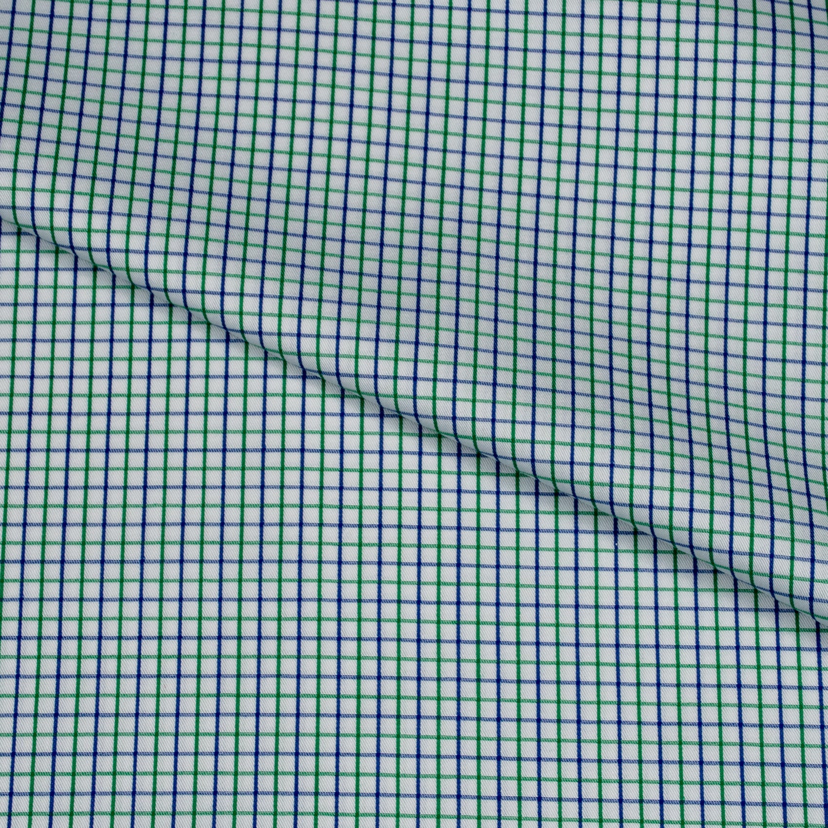 Navy/Green Checks Cotton Shirt MFC0181