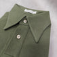 Military Green Stretch - Cotton Long Sleeves Polo Tee Shirt - SS115 - Yeossal & Co