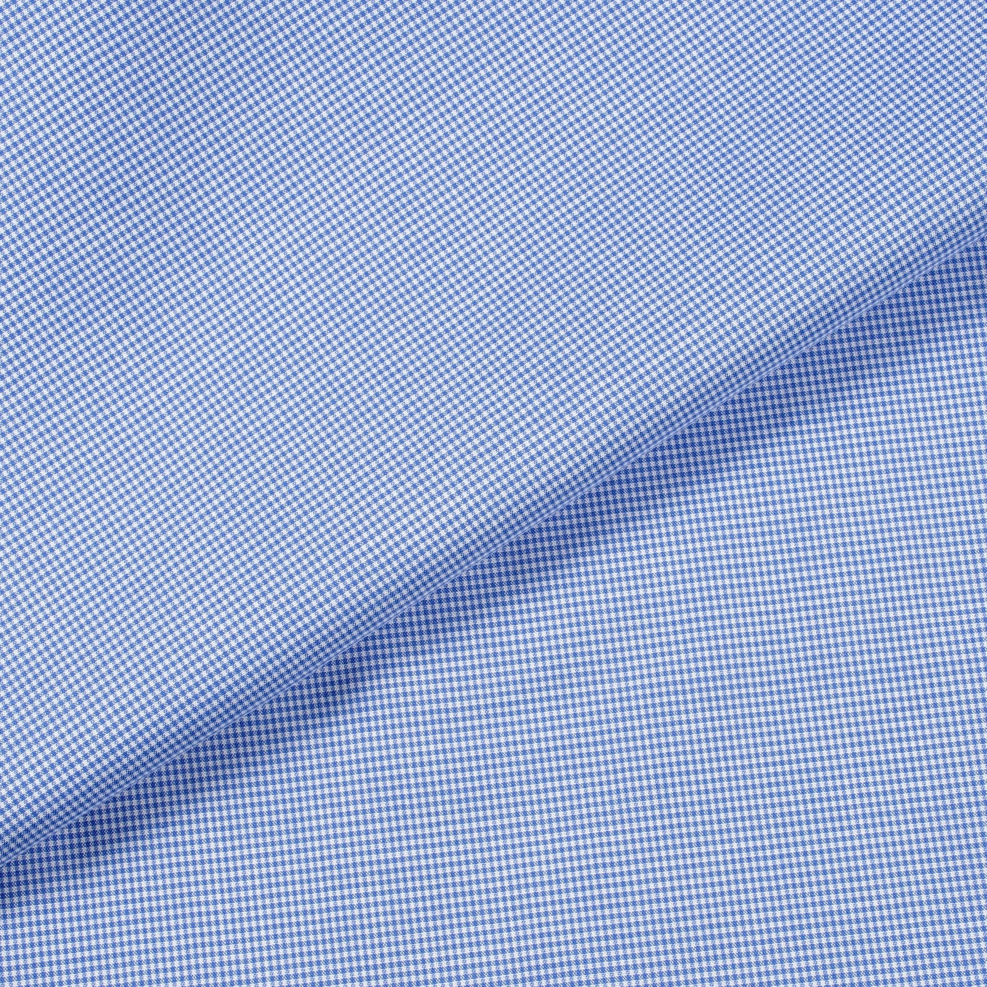 Monti Blue Small Checks Shirt MFC0203 - Yeossal & Co