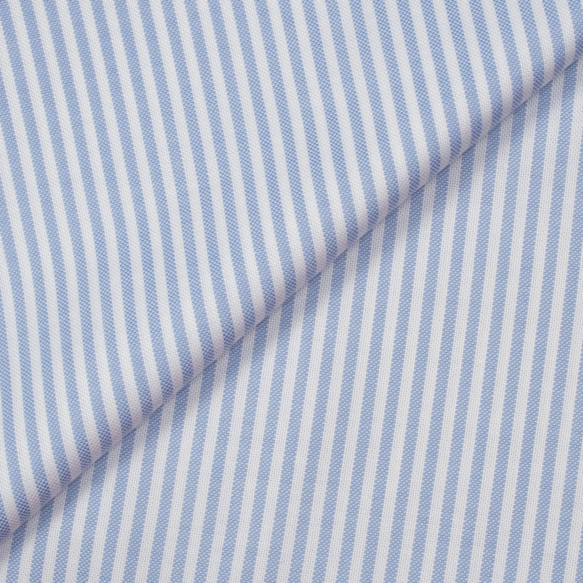 Monti Blue/ White Stripes Oxford Custom Cotton Shirt MFC0516 - Yeossal & Co